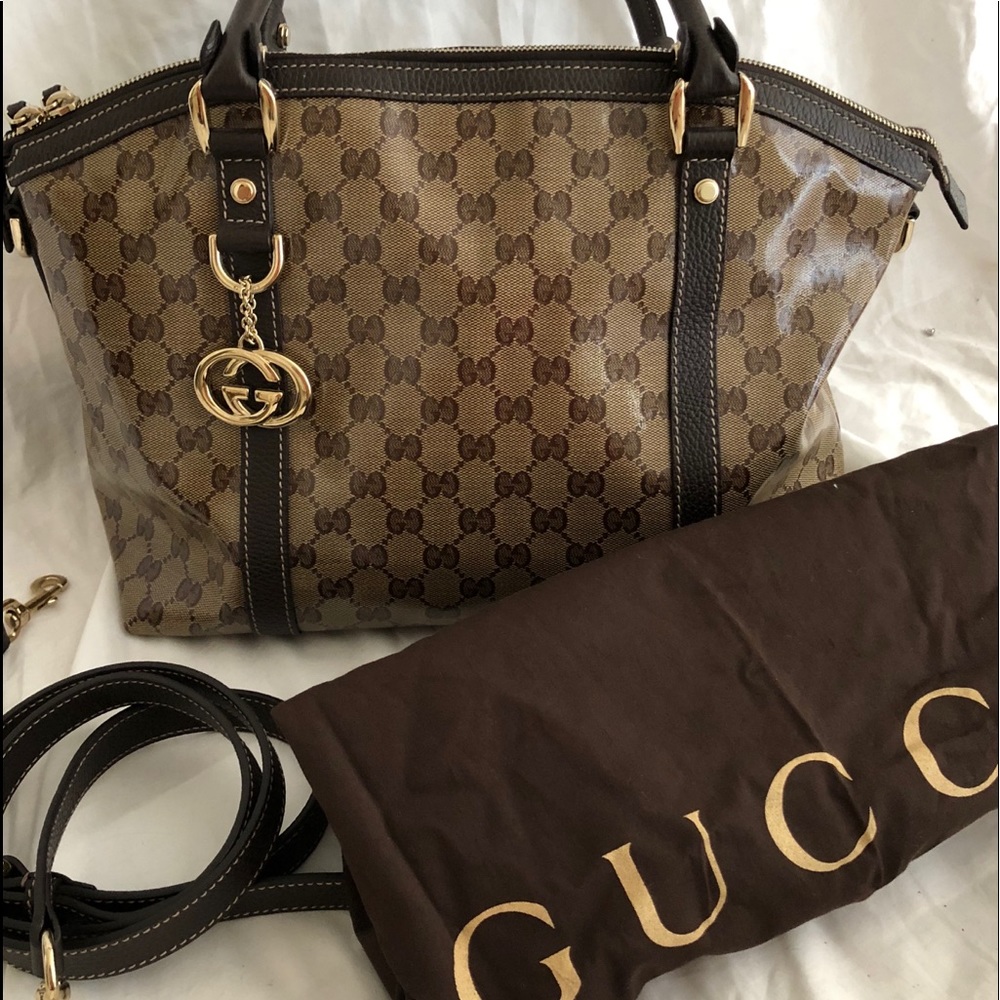 Authentic GUCCI Crystal Coated Dome Bag